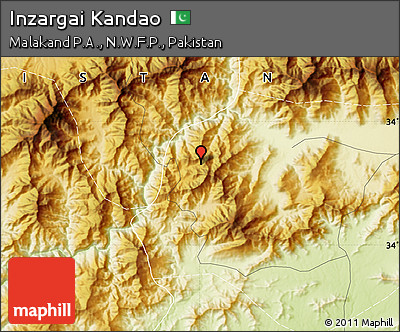 Physical Map of Inzargai Kandao