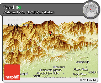 Physical Panoramic Map of Tand