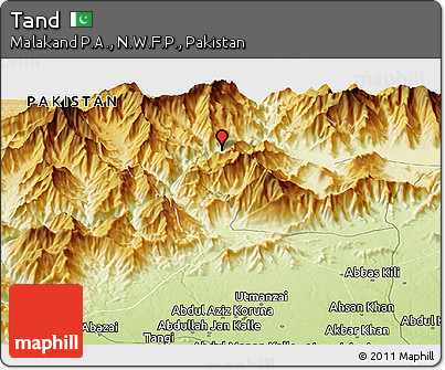 Physical Panoramic Map of Tand