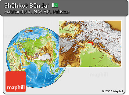 Physical Location Map of Shāhkot Bāndai
