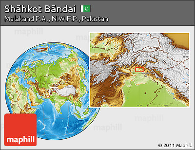 Physical Location Map of Shāhkot Bāndai