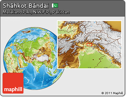Physical Location Map of Shāhkot Bāndai