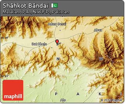 Physical Map of Shāhkot Bāndai