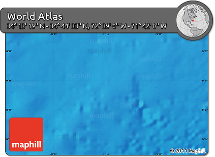 Physical Map of the Area around 34° 28' 56" N, 72° 10' 30" W