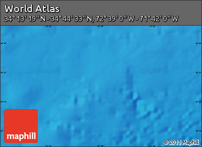 Physical Map of the Area around 34° 28' 56" N, 72° 10' 30" W