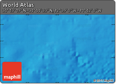 Physical Map of the Area around 34° 28' 56" N, 72° 10' 30" W