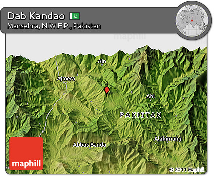 Satellite 3D Map of Dab Kandao
