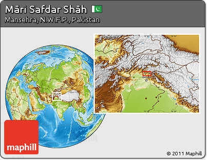 Physical Location Map of Māri Safdar Shāh