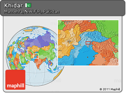 Political Location Map of Khidar