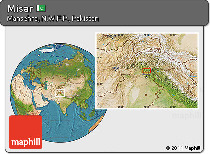 Satellite Location Map of Misar