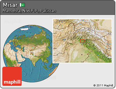Satellite Location Map of Misar