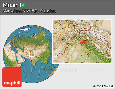 Satellite Location Map of Misar