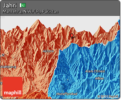 Political Panoramic Map of Jahri