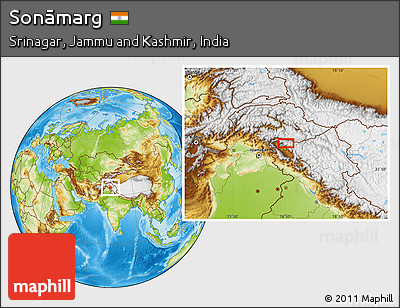 Physical Location Map of Sonāmarg