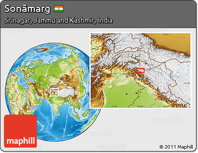 Physical Location Map of Sonāmarg
