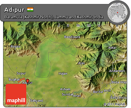 Satellite Map of Adipur