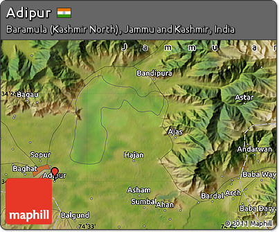 Satellite Map of Adipur