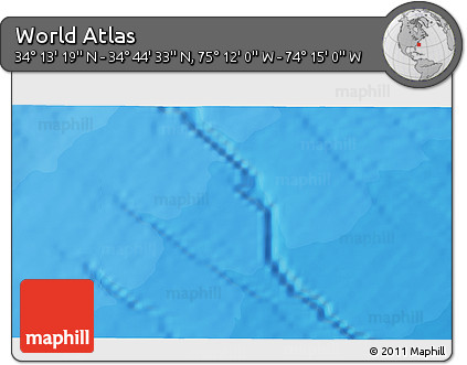 Political 3D Map of the Area around 34° 28' 56" N, 74° 43' 29" W