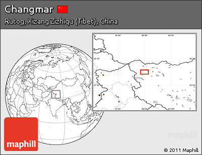 Blank Location Map of Changmar
