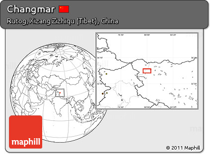 Blank Location Map of Changmar