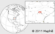 Blank Location Map of the area around 34° 28' 56" N, 83° 13' 29" W