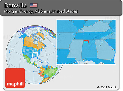 Political Location Map of Danville