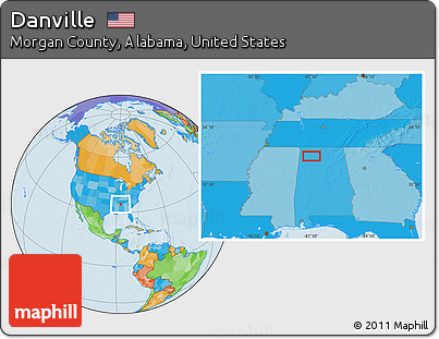 Political Location Map of Danville