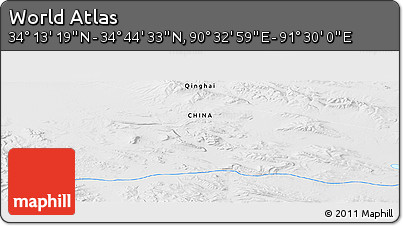 Physical Panoramic Map of the Area around 34° 28' 56" N, 91° 1' 30" E
