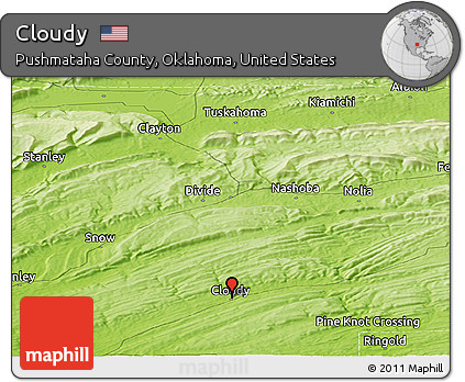 Physical Panoramic Map of Cloudy
