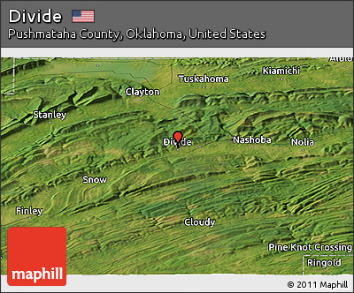Satellite Panoramic Map of Divide