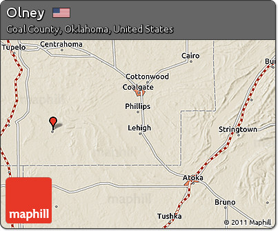 Shaded Relief 3D Map of Olney