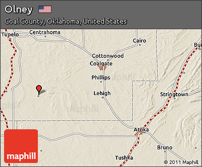 Shaded Relief 3D Map of Olney