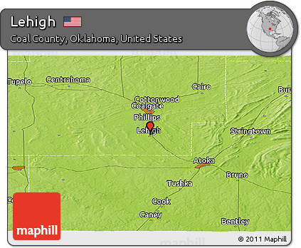 Physical Panoramic Map of Lehigh