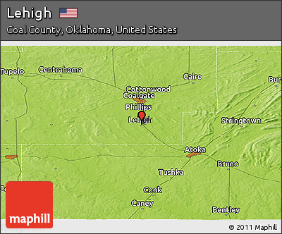 Physical Panoramic Map of Lehigh