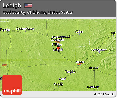 Physical Panoramic Map of Lehigh