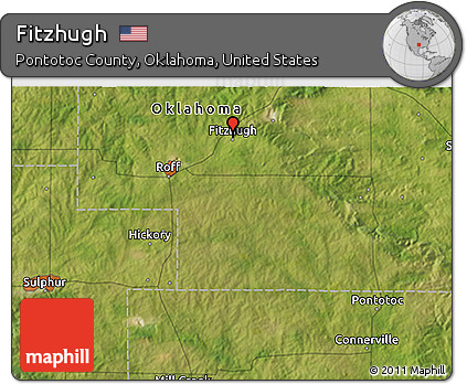 Satellite 3D Map of Fitzhugh