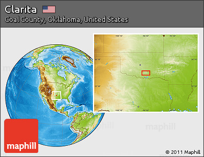 Physical Location Map of Clarita