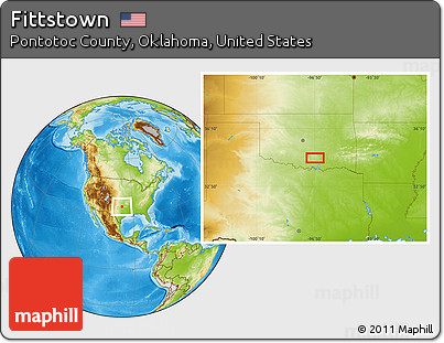 Physical Location Map of Fittstown