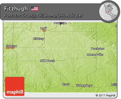 Physical Panoramic Map of Fitzhugh