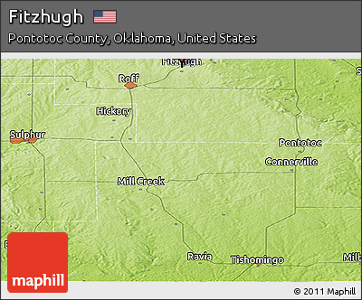 Physical Panoramic Map of Fitzhugh