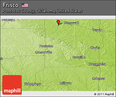 Physical Panoramic Map of Frisco