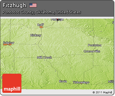 Physical Panoramic Map of Fitzhugh
