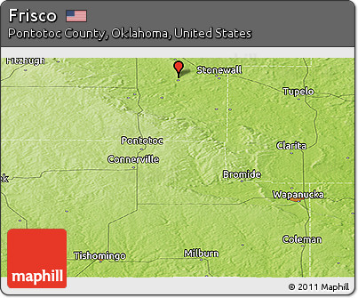 Physical Panoramic Map of Frisco