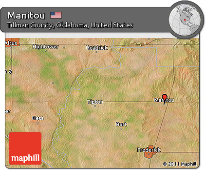 Satellite 3D Map of Manitou