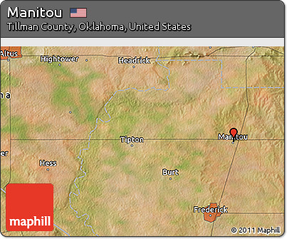 Satellite 3D Map of Manitou