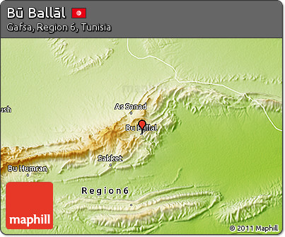 Physical 3D Map of Bū Ballāl
