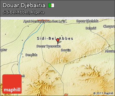 Physical 3D Map of Douar Djebaïria