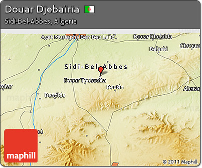 Physical 3D Map of Douar Djebaïria