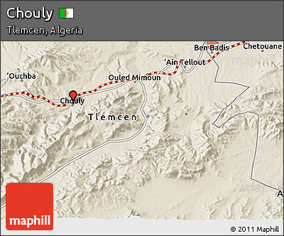 Shaded Relief 3D Map of Chouly