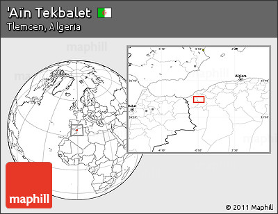 Blank Location Map of 'Aïn Tekbalet